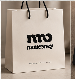 Cream shopping bag